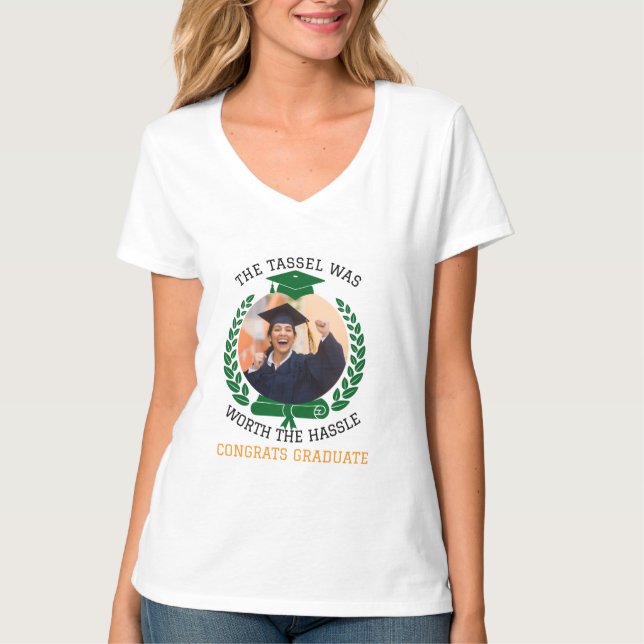 Personalisiert war die Tassel das Foto der Hassle  T-Shirt (Vorderseite)