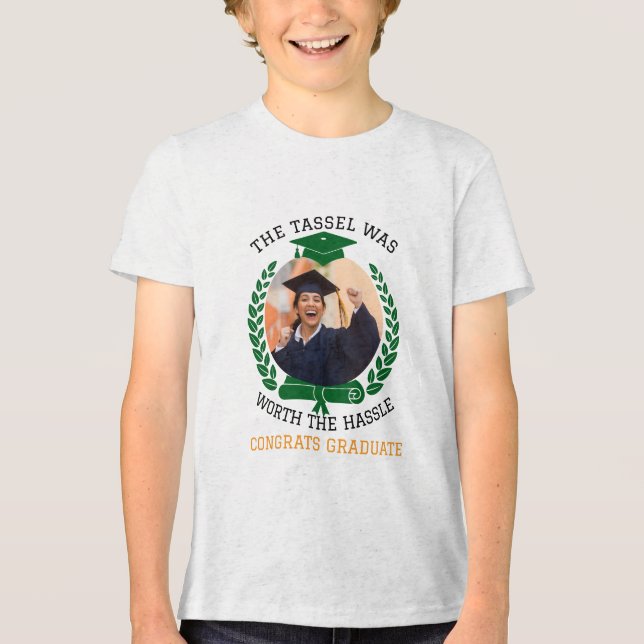 Personalisiert war die Tassel das Foto der Hassle  Tri-Blend Shirt (Vorderseite)