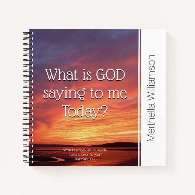 Personalisiert, WAS IST GOTTES SPRICHWORT ZU MIR G Notizbuch (Vorderseite)