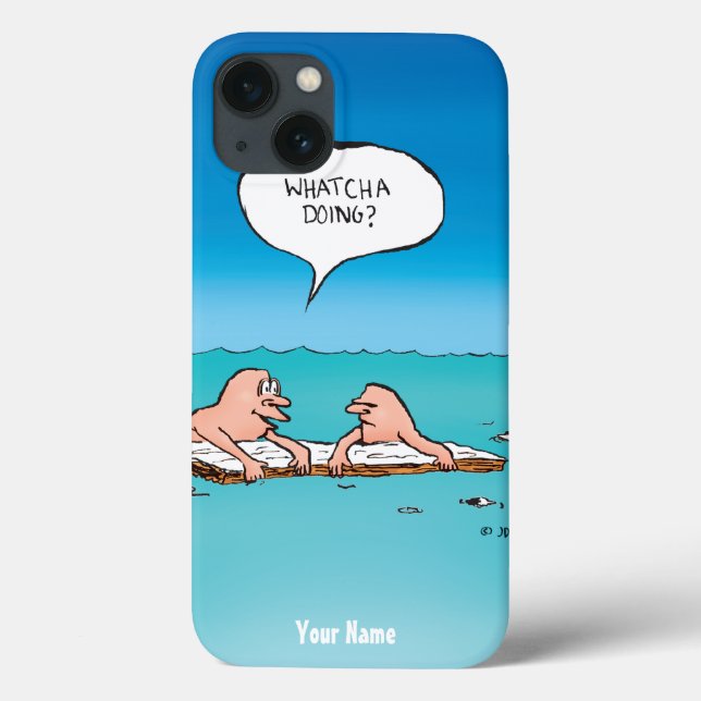 Personalisiert Was macht ihr? Cartoon Case-Mate iPhone Hülle (Rückseite)