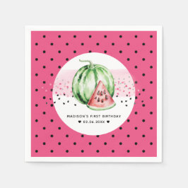 Personalisiert Watermelon Geburtstag Serviette