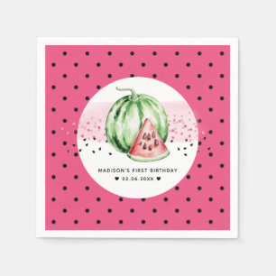 Personalisiert Watermelon Geburtstag Serviette