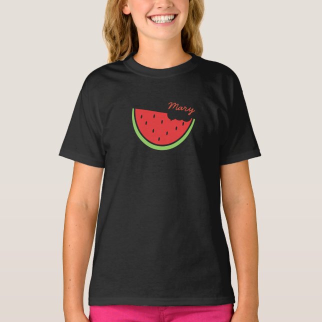 Personalisiert Watermelon Sommer T - Shirt (Vorderseite)