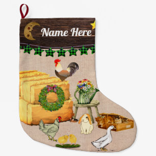 Personalisiert - Weihnachten auf dem Bauernhof Großer Weihnachtsstrumpf