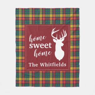 Personalisiert Weihnachten Tartan Clan Buchanan Ka Fleecedecke