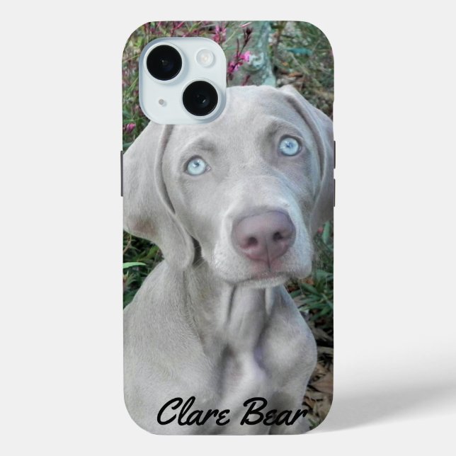 Personalisiert Weimaraner Hund - Brooklyn's Garden Case-Mate iPhone Hülle (Rückseite)