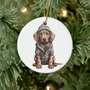 Personalisiert Weimaraner Hund Keramik Ornament