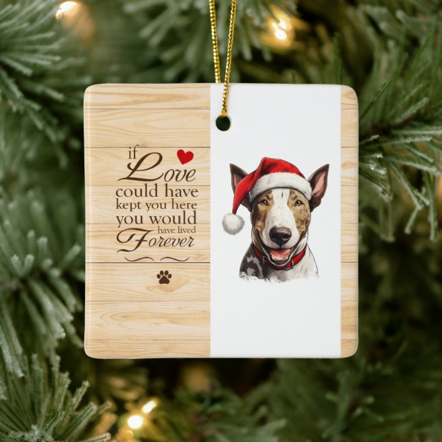 Personalisiert, wenn die Liebe Sie hier Haustiere  Keramikornament (Baum)
