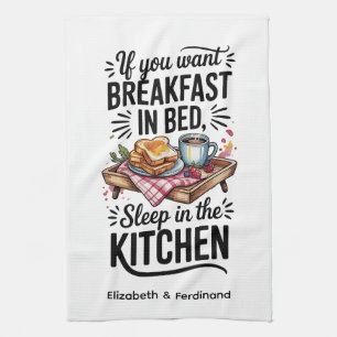 Personalisiert, wenn Sie das Frühstück in Bed... Geschirrtuch
