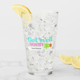 Personalisiert werden bald gut Nachricht Blumenwei Glas