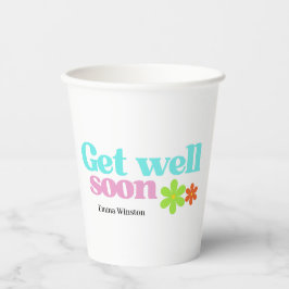 Personalisiert werden bald gut Nachricht Blumenwei Pappbecher