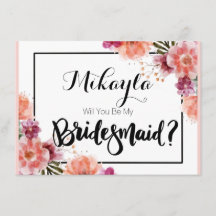 Personalisiert werden Sie meine Bridesmaid-Karten 