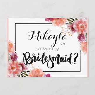 Personalisiert werden Sie meine Bridesmaid-Karten  Einladung