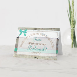 Personalisiert Werden Sie meine Bridesmaid-Rustika Einladung