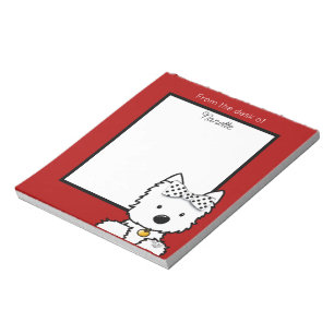 Personalisiert Westie Girl Notizblock