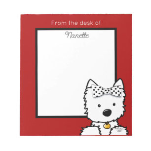 Personalisiert Westie Girl Notizblock
