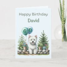 Personalisiert Westie Happy Birthday Card