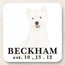 Personalisiert Westie West Highland Terrier Getränkeuntersetzer