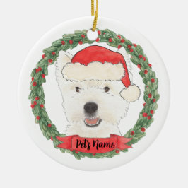 Personalisiert Westie West Highland Terrier Keramik Ornament
