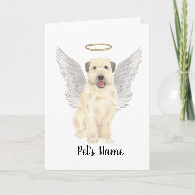Personalisiert Wheaten Terrier Beileid Memorial Karte (Vorderseite)