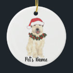Personalisiert Wheaten Terrier Keramik Ornament<br><div class="desc">Machen Sie die schöne Liste in diesem Jahr mit einem Ornament Ihrer Lieblings-Main-Münzelf!</div>