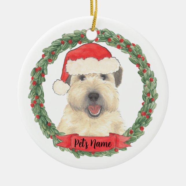 Personalisiert Wheaten Terrier Keramik Ornament (Vorne)
