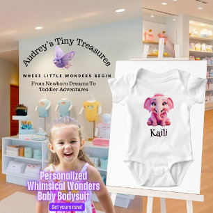 Personalisiert Whimsical Wonders Baby Bodysuit Strampler
