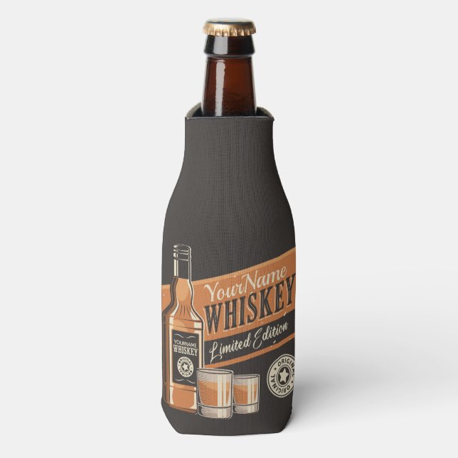 Personalisiert Whiskey Liquor Flasche Western Bar Flaschenkühler (Flaschenvorderseite)