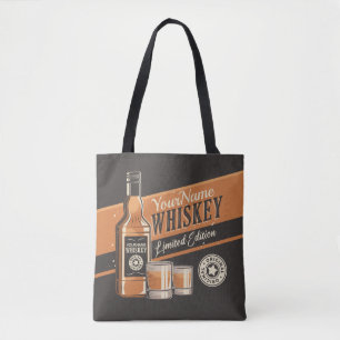 Personalisiert Whiskey Liquor Flasche Western Bar  Tasche