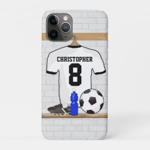 Personalisiert White Black Football Soccer Jersey title_seo2