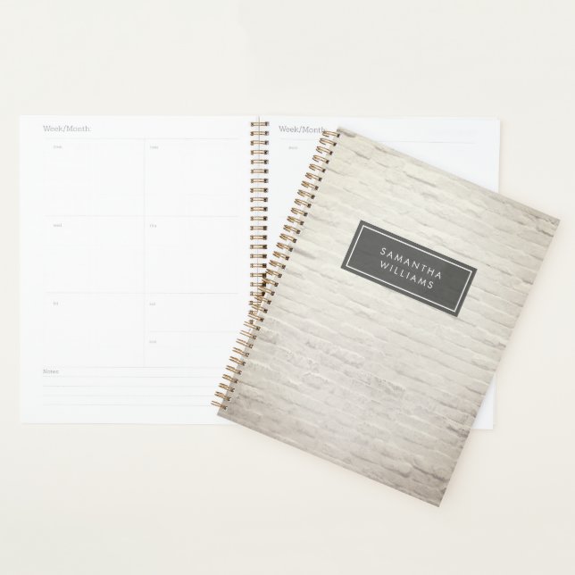 Personalisiert-White-Brick-Planner Planer (Anzeige)