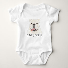 Personalisiert White English Bulldog Dog Baby Strampler