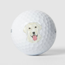 Personalisiert White Labrador Golfball