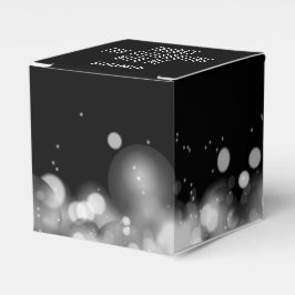 Personalisiert White und Black Bokeh Geschenkschachtel