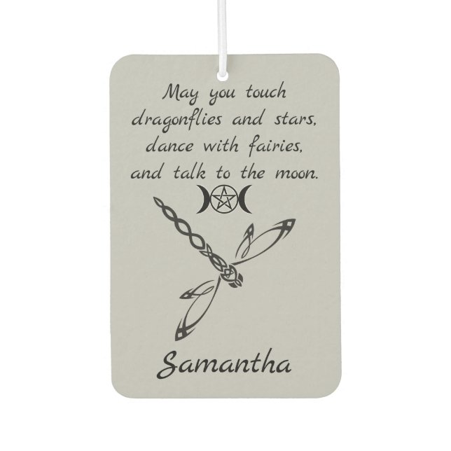 Personalisiert Wicca Dragonfly Autolufterfrischer (Vorderseite)