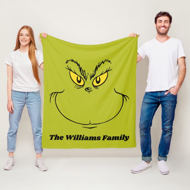 Personalisiert, wie grinch Weihnachtsfoto gestohle Fleecedecke (Beispiel)