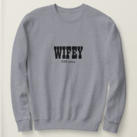 personalisiert Wifey Est 2022 Sweatshirt, Mrs. Swe