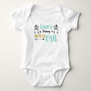 Personalisiert Wild One Baby Jersey Bodysuit Strampler