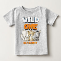 Personalisiert Wild One Comic Safari Erster Geburt