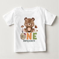 Personalisiert WILD ONE Woodland Erstgeburtenbaby