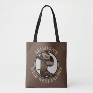 Personalisiert Wild West Saloon Western Cowboy Boo Tasche