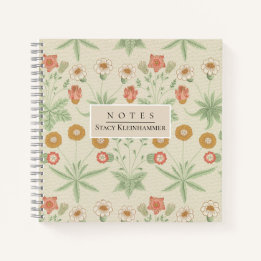 Personalisiert William Morris Vintag Floral Notizbuch