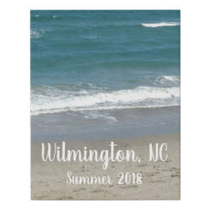 Personalisiert Wilmington, NC Beach Poster Künstlicher Leinwanddruck