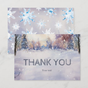 Personalisiert Winter Baby Dusche Vielen Dank Dankeskarte