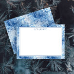 Personalisiert Winter Wonderland Blue Mitteilungskarte<br><div class="desc">Elegantes magisches Design mit gefrorenem blauem Eis,  Schneeflocken und trendiger Typografie,  um ein winterliches Wunder-Thema zu haben. Der Text kann leicht für ein einzigartiges Design für Ihren besonderen Tag personalisiert werden.</div>