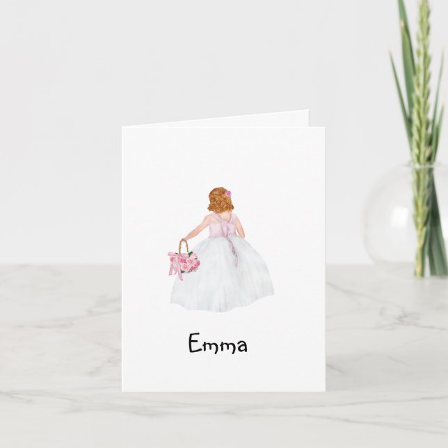 Personalisiert wirst du mein Blumenmädchen sein? K Karte (Vorderseite)