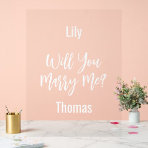 Personalisiert wirst du mich heiraten acrylschild
