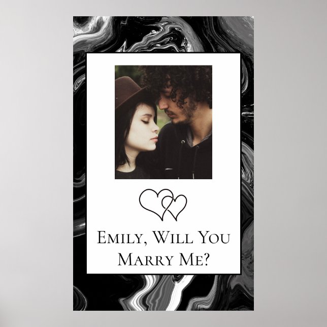 Personalisiert wirst du mich heiraten poster (Vorne)