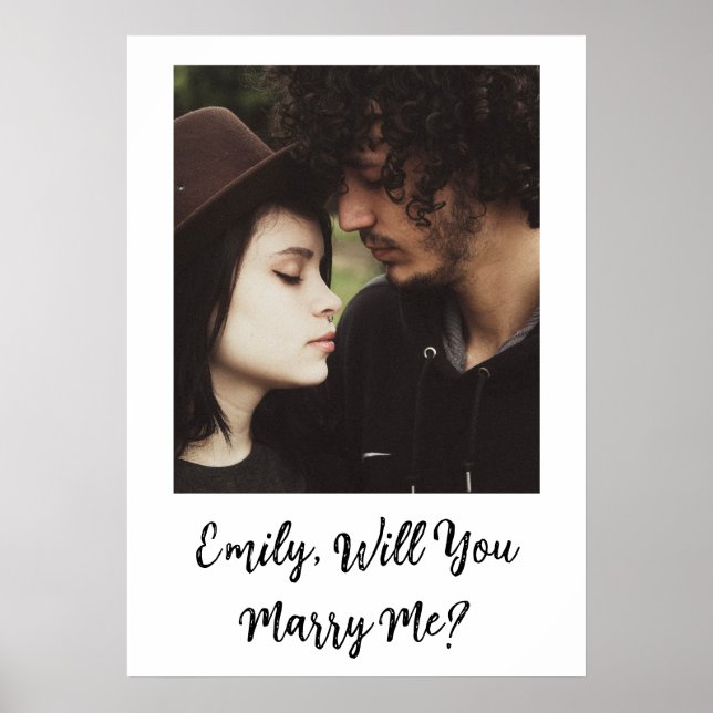 Personalisiert wirst du mich heiraten poster (Vorne)