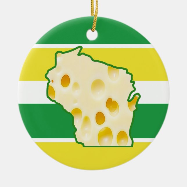 Personalisiert Wisconsin Chef Funny Christmas Keramik Ornament (Vorne)